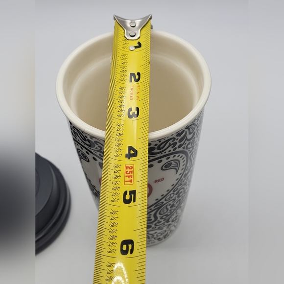 Starbucks Jonathan Adler Red Ceramic Travel Cup With Lid - Picture 8 of 8